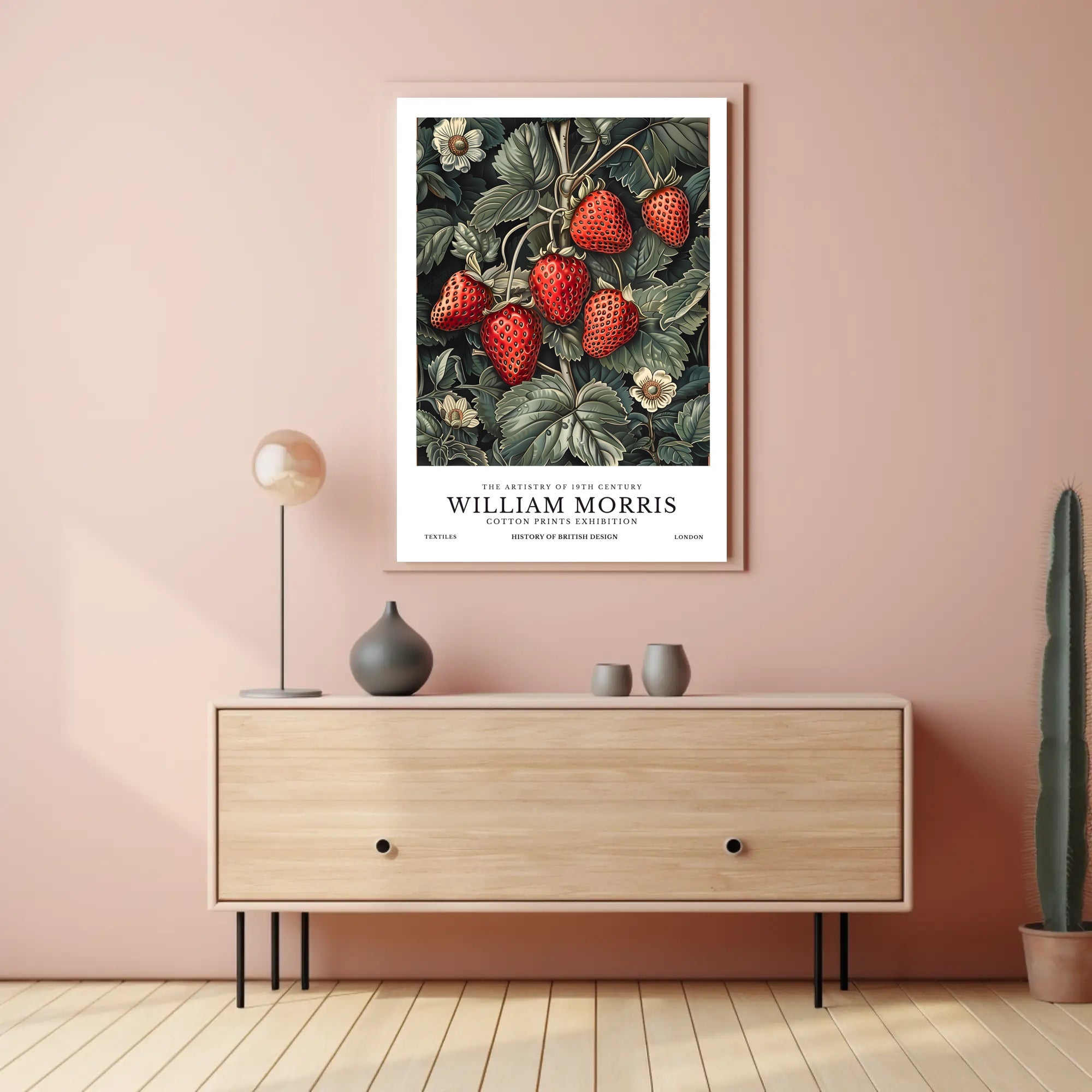 William Morris Cotton Prints Exhibition Poster