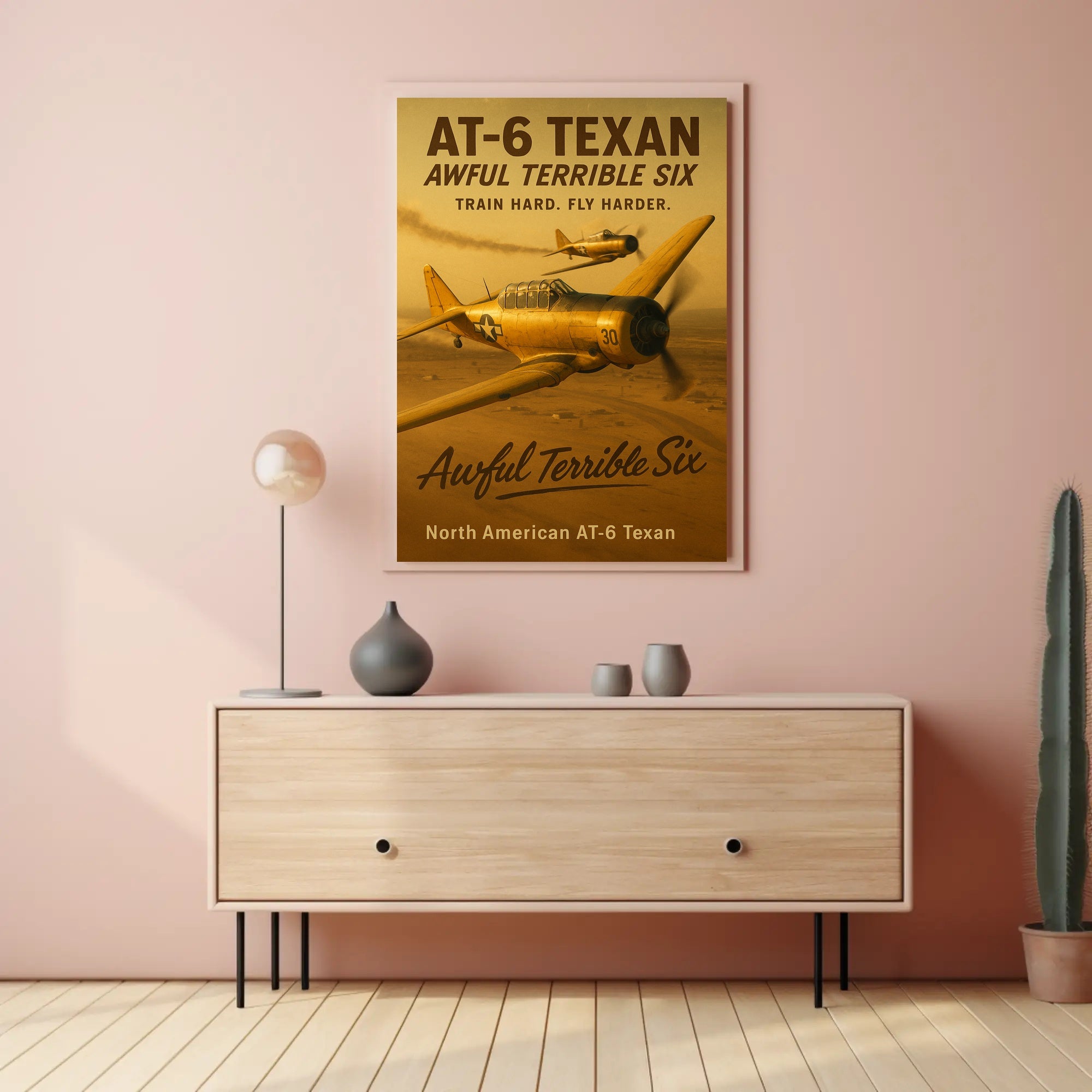 North American AT-6 Texan WWII Aircraft Heritage Poster