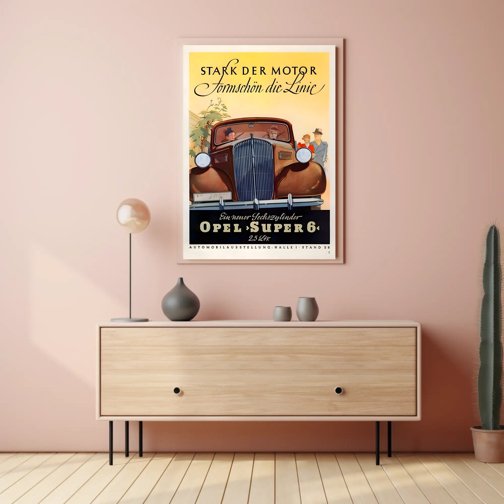 Opel Super 6 Advertisement Poster