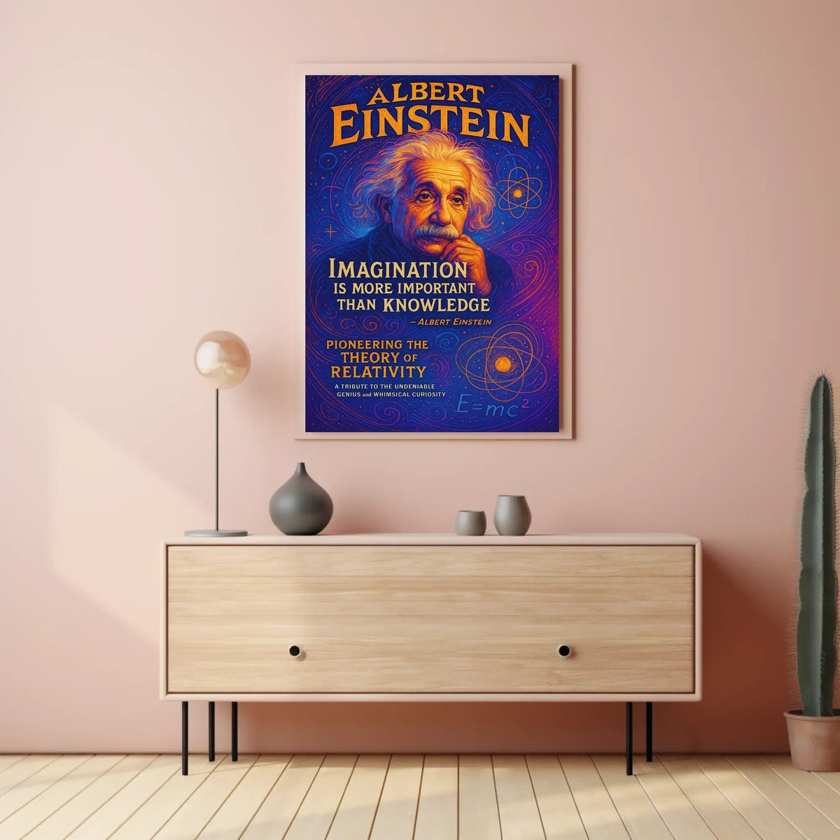 Albert Einstein Imagination and Relativity Poster