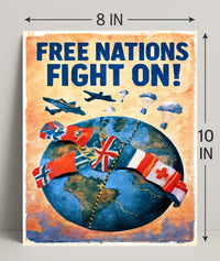 Free Nations Unite Poster PosterGoat