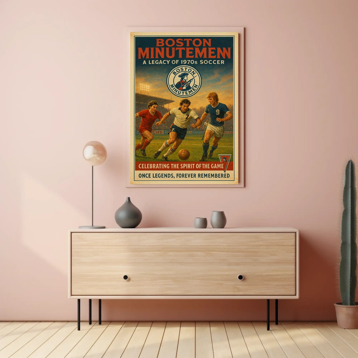 Boston Minutemen A Legacy of 1970s Soccer Poster