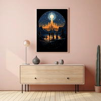 Enchanted City Adventure Surrealism Digital Painting Poster