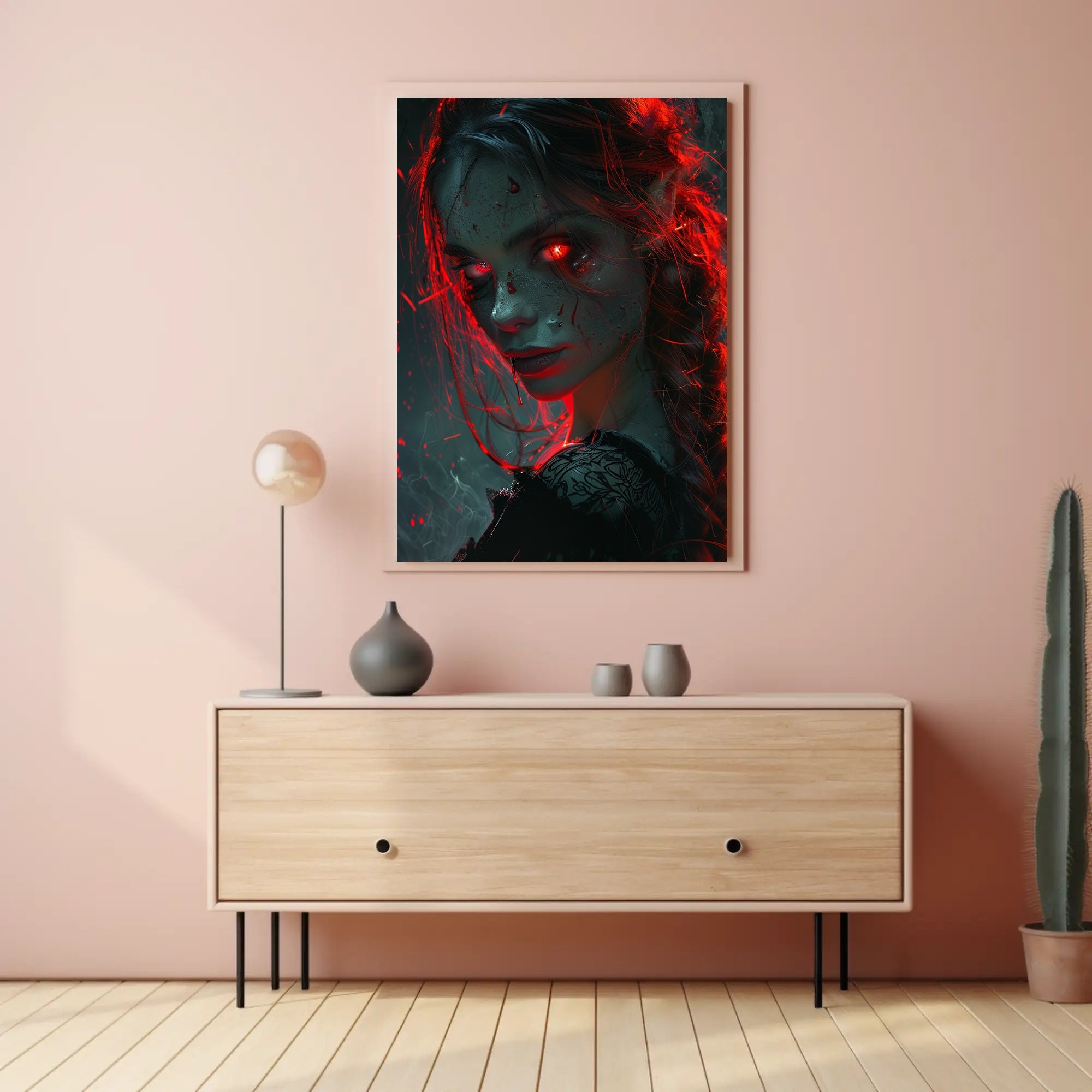 Enigmatic Red Glare Poster PosterGoat