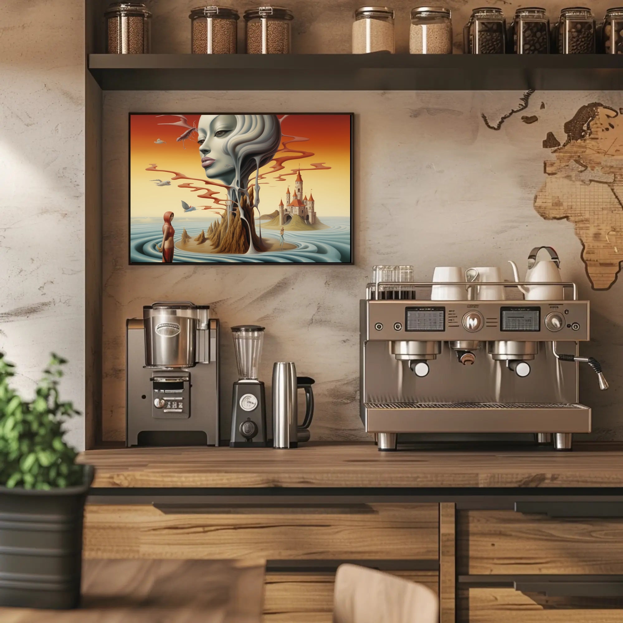 Dreamlike Surrealism Art Print Landscape in Fantasy or Mythology Poster