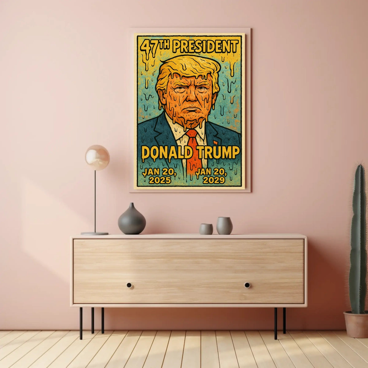 Trump Fluid Transition Patriotic Expressionism Poster
