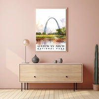 Glacier Watercolor Wall Art Poster