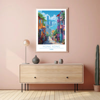 Vibrant Hong Kong Cityscape Adventure Urban or Cityscape Poster