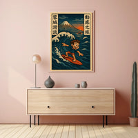 Surfing Adventure in Japan Poster