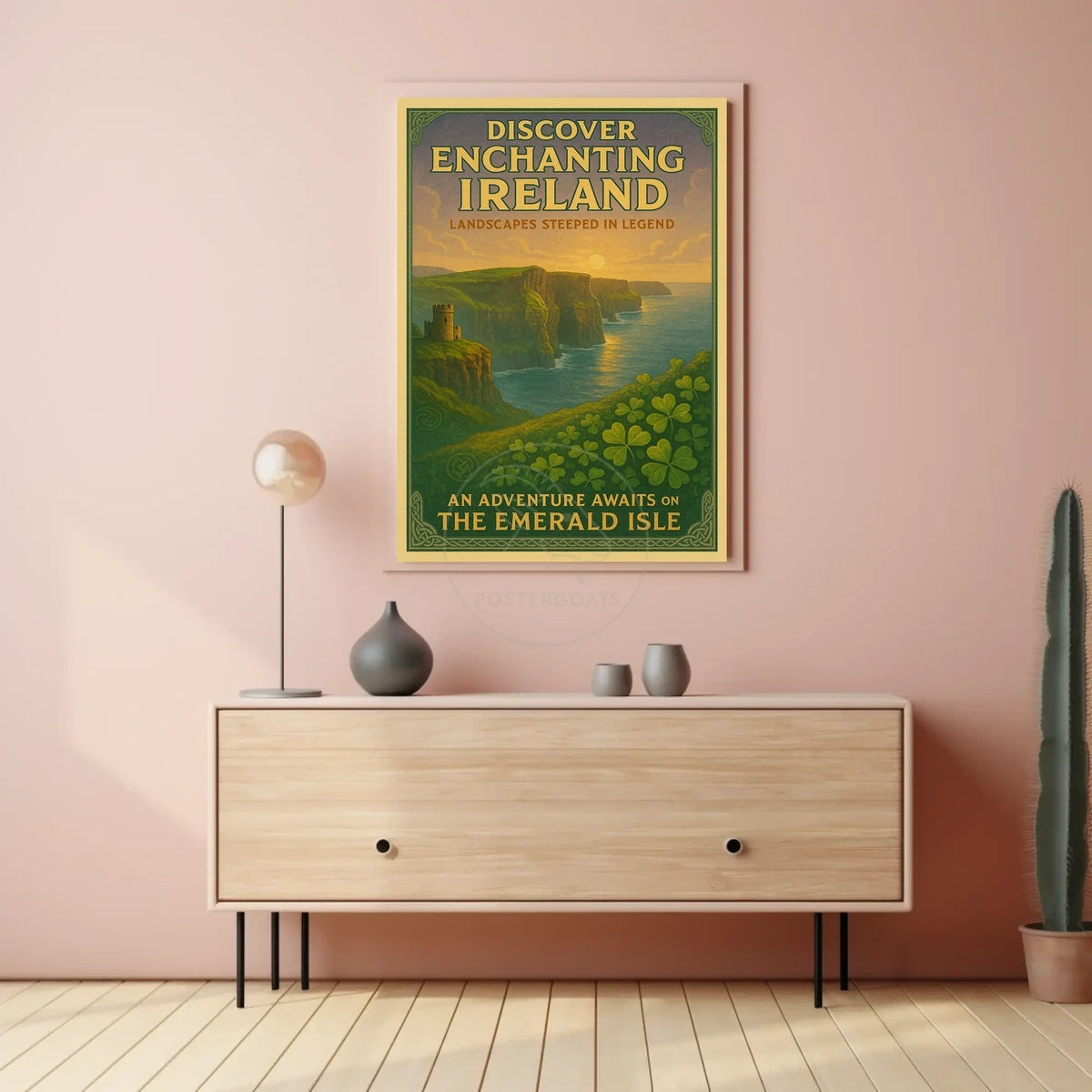Ireland's Enchanting Cliffs Travel Poster