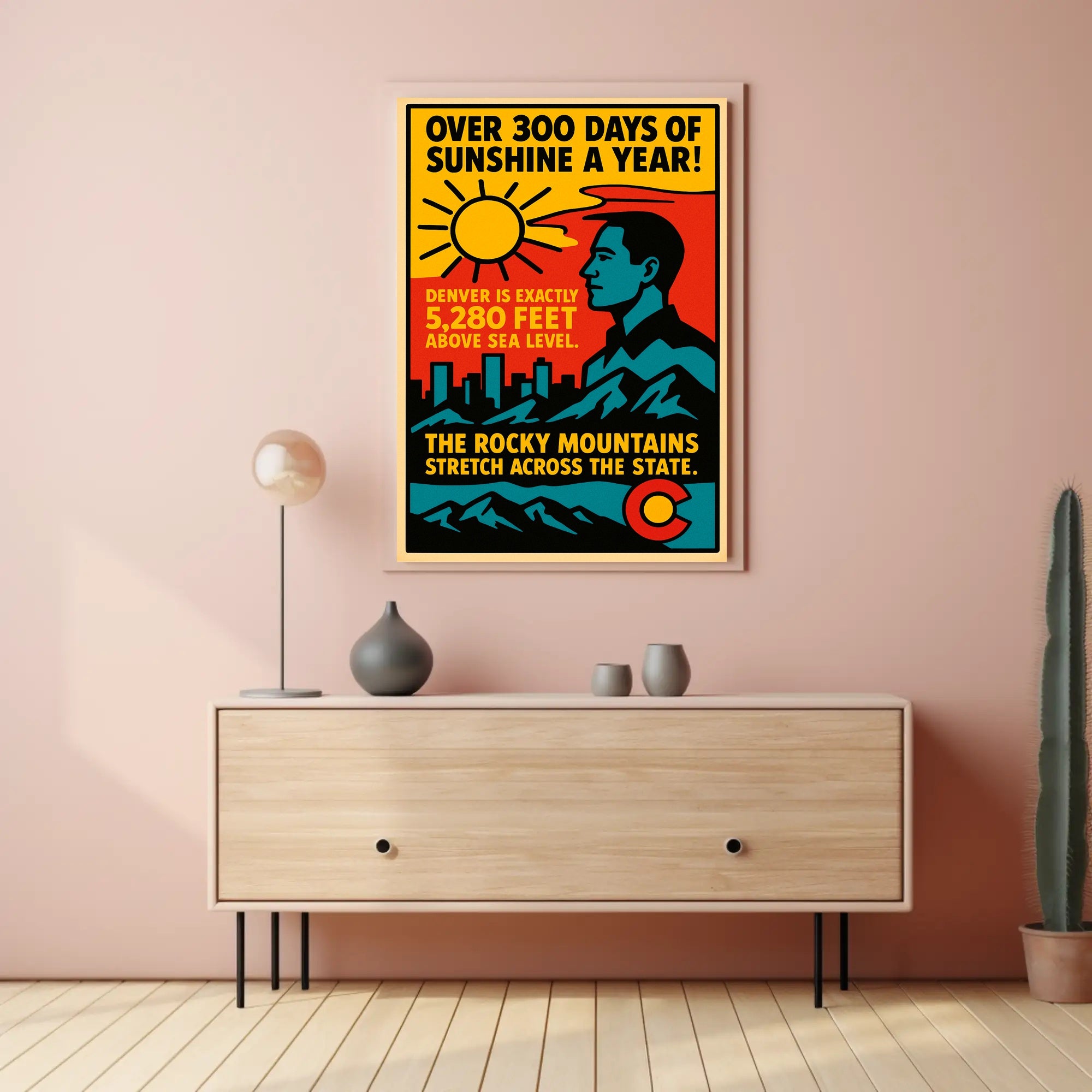 Colorado Sunshine and Elevation Poster