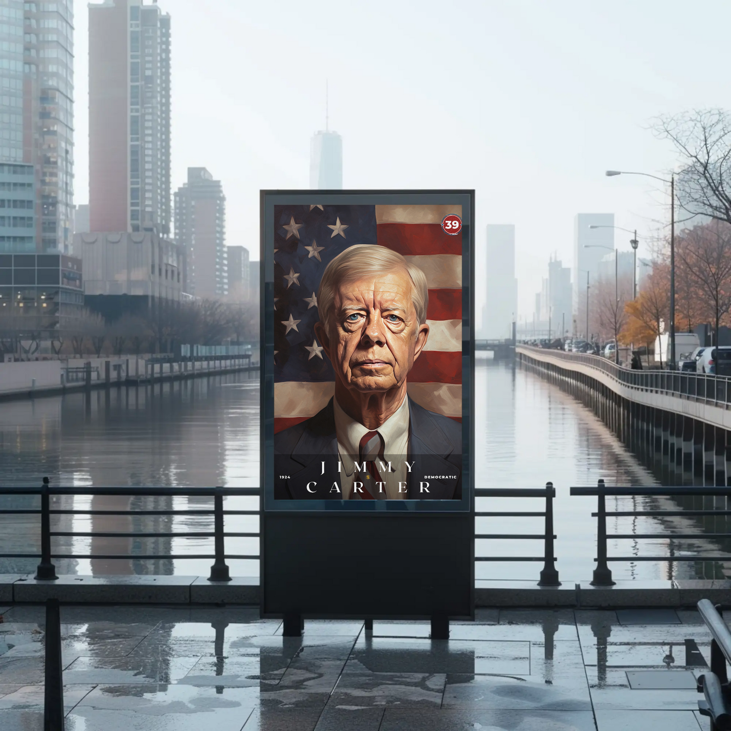 Jimmy Carter 39th President Of The United States Portrait