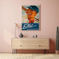 Vintage Ski and New Haven Travel Poster PosterGoat