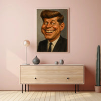 John F. Kennedy Caricature Poster PosterGoat