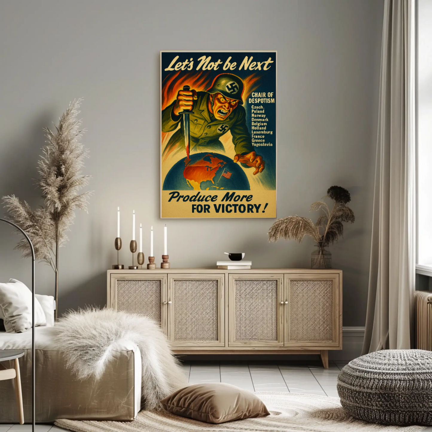 Let's Not Be Next WWII Propaganda Poster