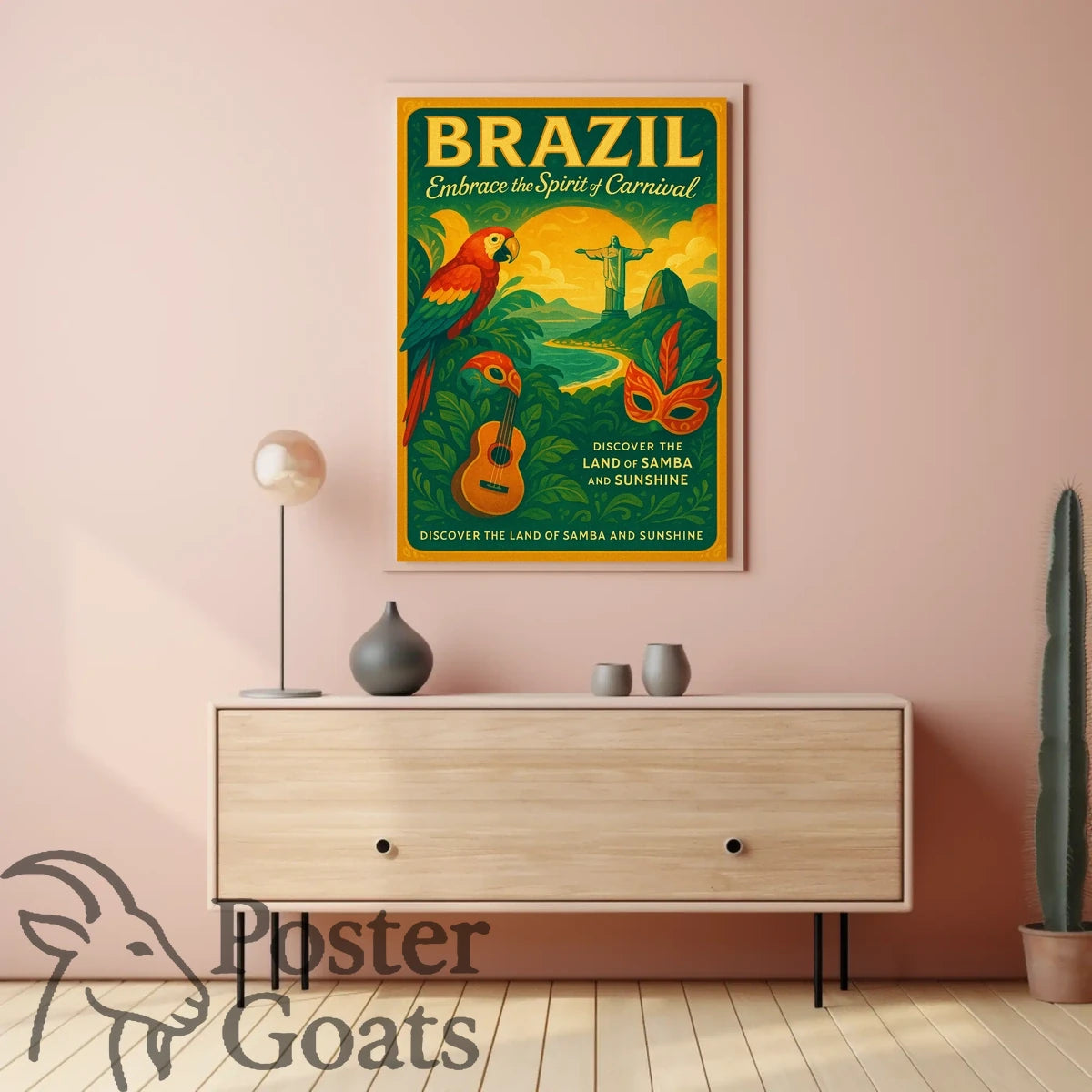 Brazilian Carnival Celebration: Vintage Cultural or Heritage Poster