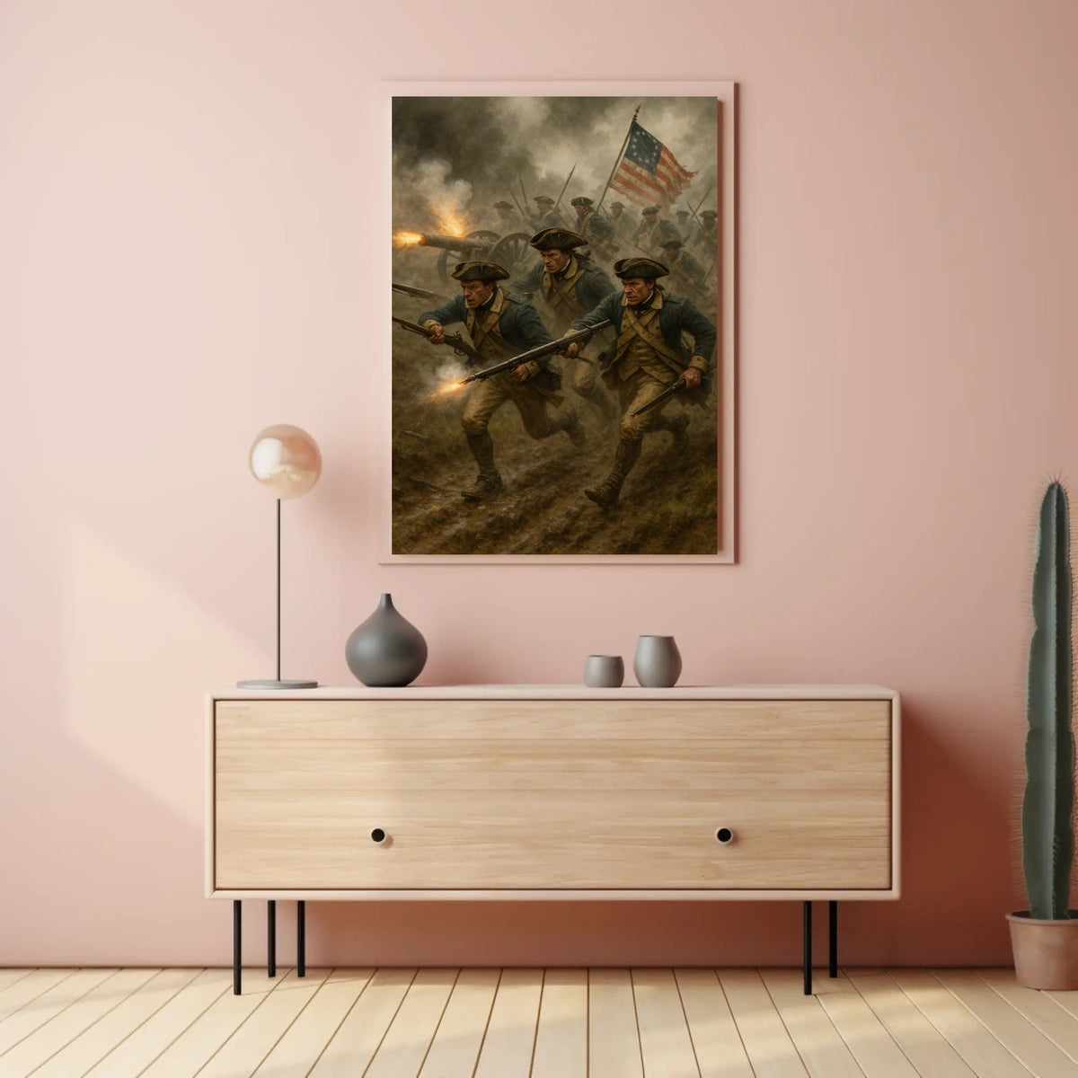Revolutionary War Battle Scene Poster