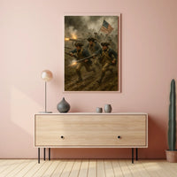Revolutionary War Battle Scene Poster