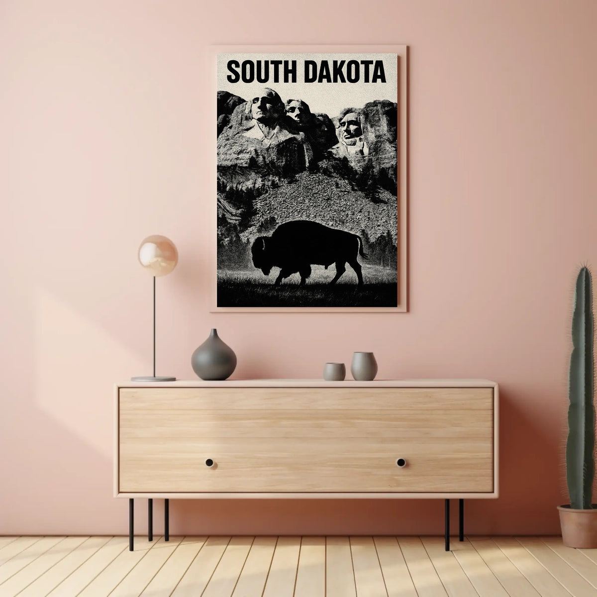 South Dakota Landmarks Poster
