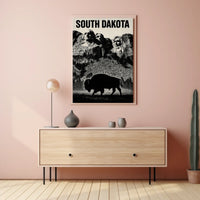 South Dakota Landmarks Poster