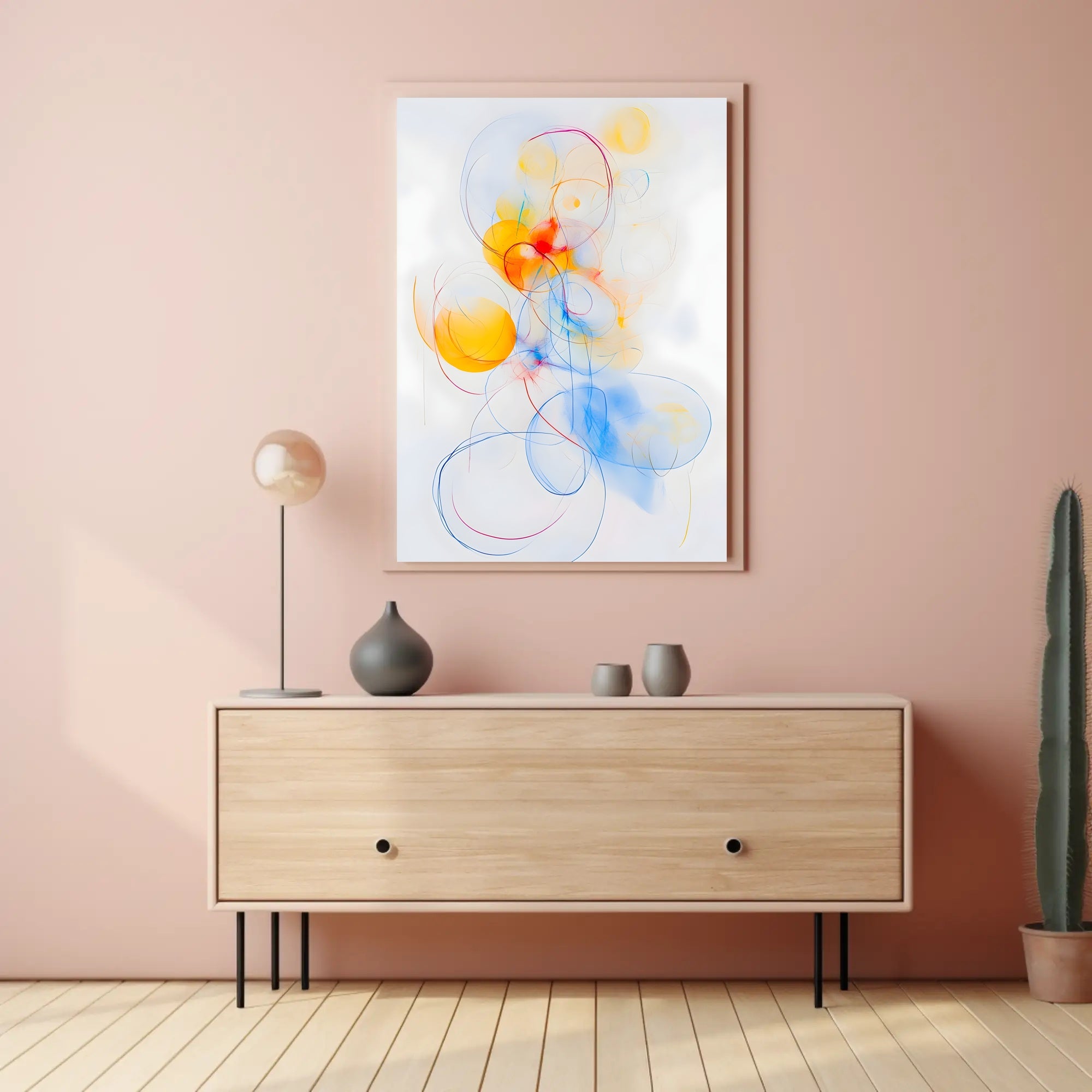 Abstract Whirl Poster Modern Abstract Wall Art