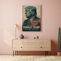Trump Visionary Profile Vintage Patriot Poster