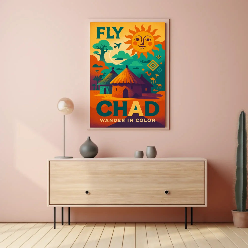 Chad Adventure Retro Travel Poster PosterGoat