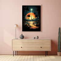 Cosmic Sunset Escape Poster