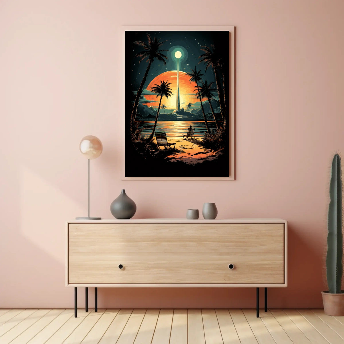Cosmic Sunset Escape Poster