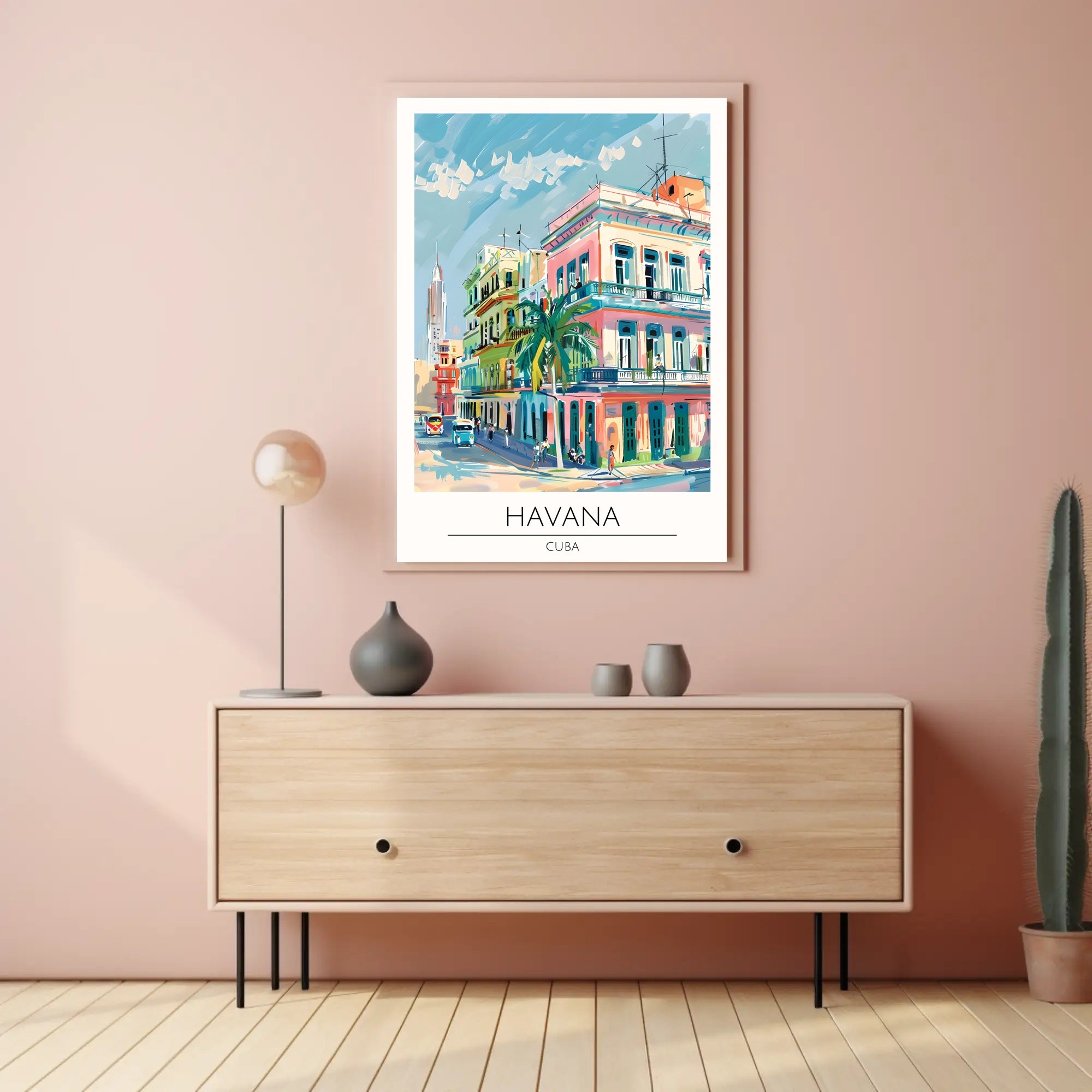 Vibrant Havana Streets Poster PosterGoat