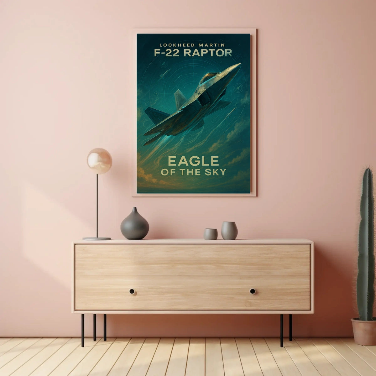Eagle of the Sky F22 Raptor Poster for Aviation Enthusiasts