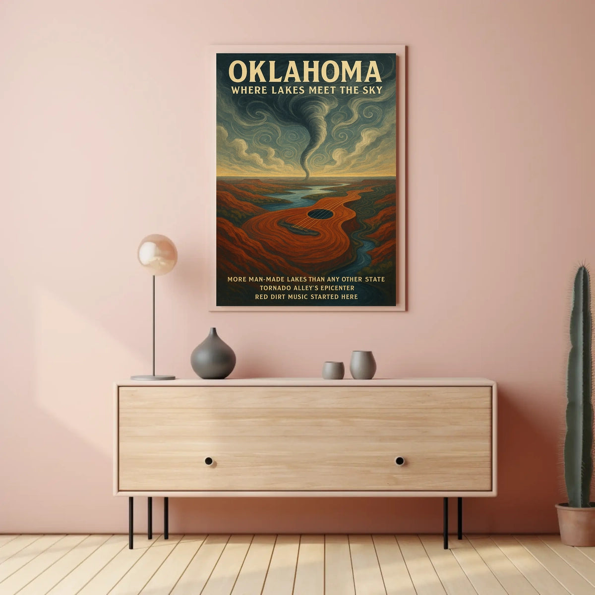 Oklahoma Where Lakes Meet The Sky Poster