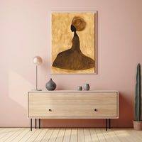 Silhouette Gold Poster Minimalist Abstract Wall Art