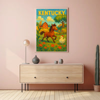 Kentucky Farm Life Rustic Vintage Poster