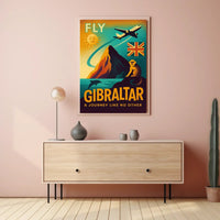 Gibraltar Adventure Vintage Art Travel Poster PosterGoat
