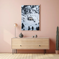 Weisshorn Alpine Serenity: Snowy Mountain Landscape Poster