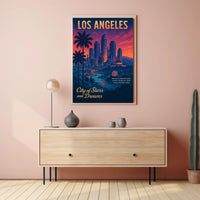 Los Angeles Dreams: Vibrant Urban Cityscape Poster