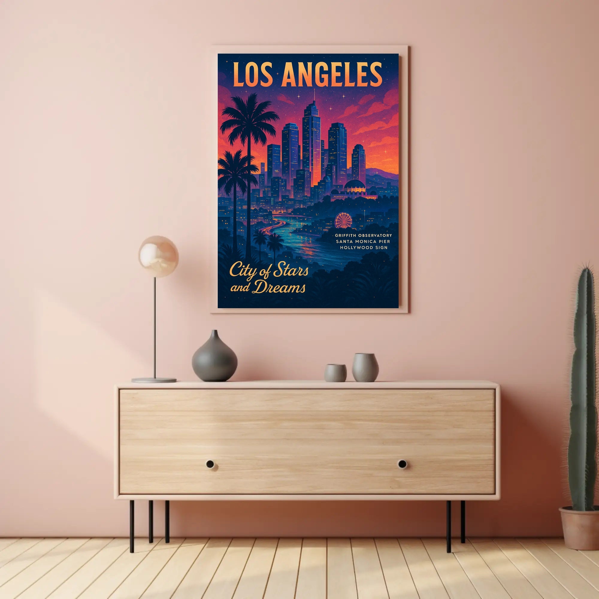 Los Angeles Dreams: Vibrant Urban Cityscape Poster