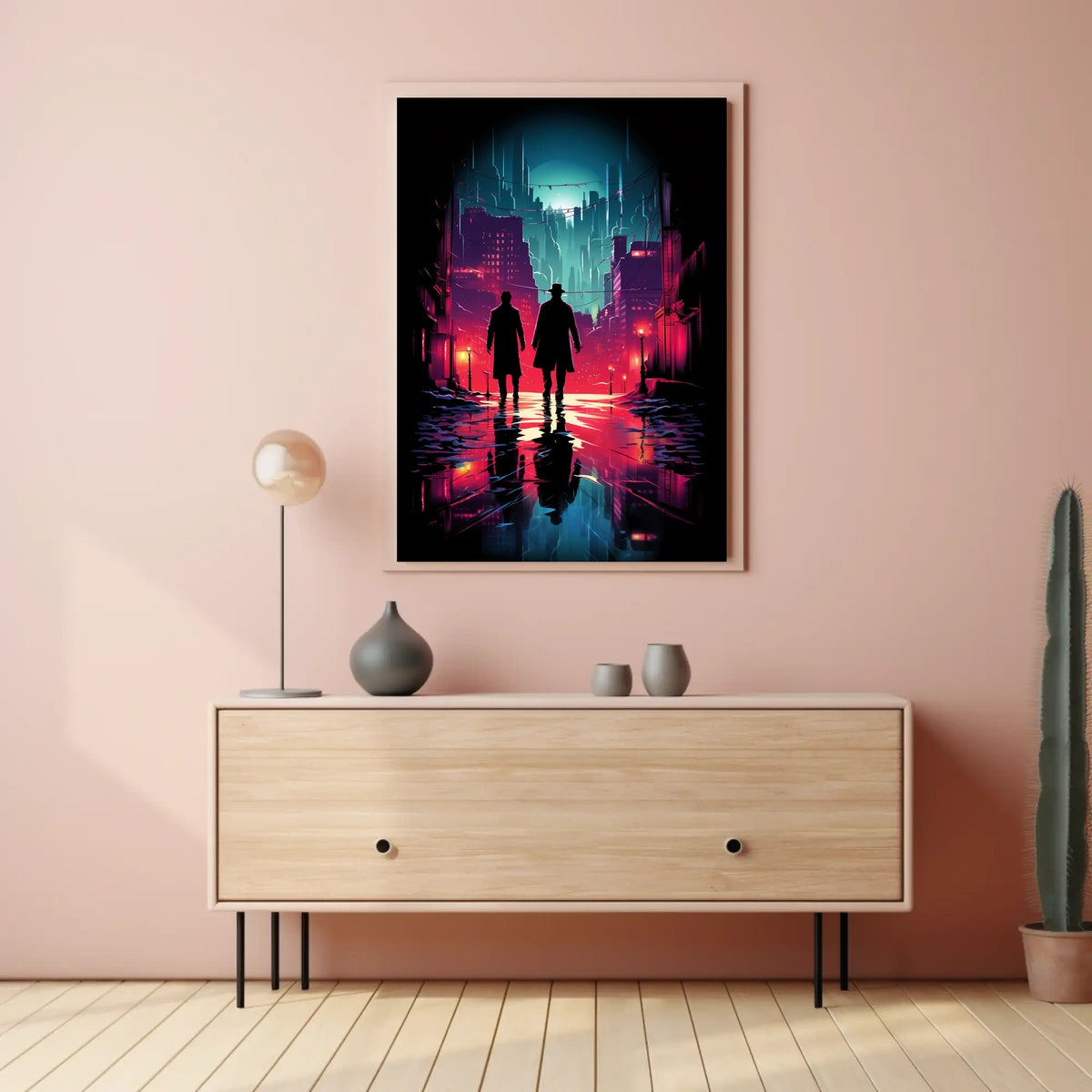 Neon Noir Cityscape Poster
