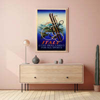 Italy Sports Adventure Vintage Poster Art Deco Influence PosterGoat