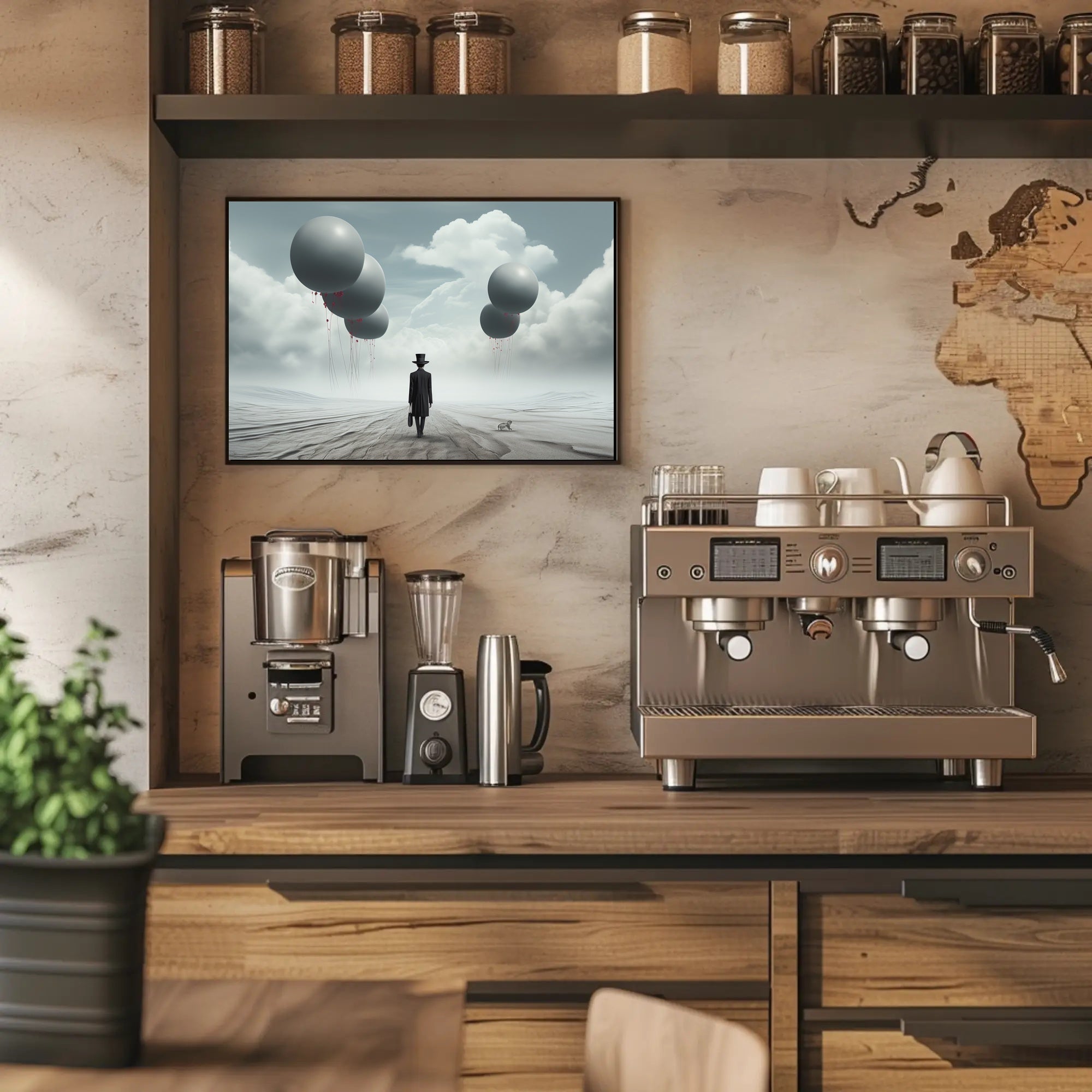 Surreal Journey in a Futuristic Sci-Fi Poster