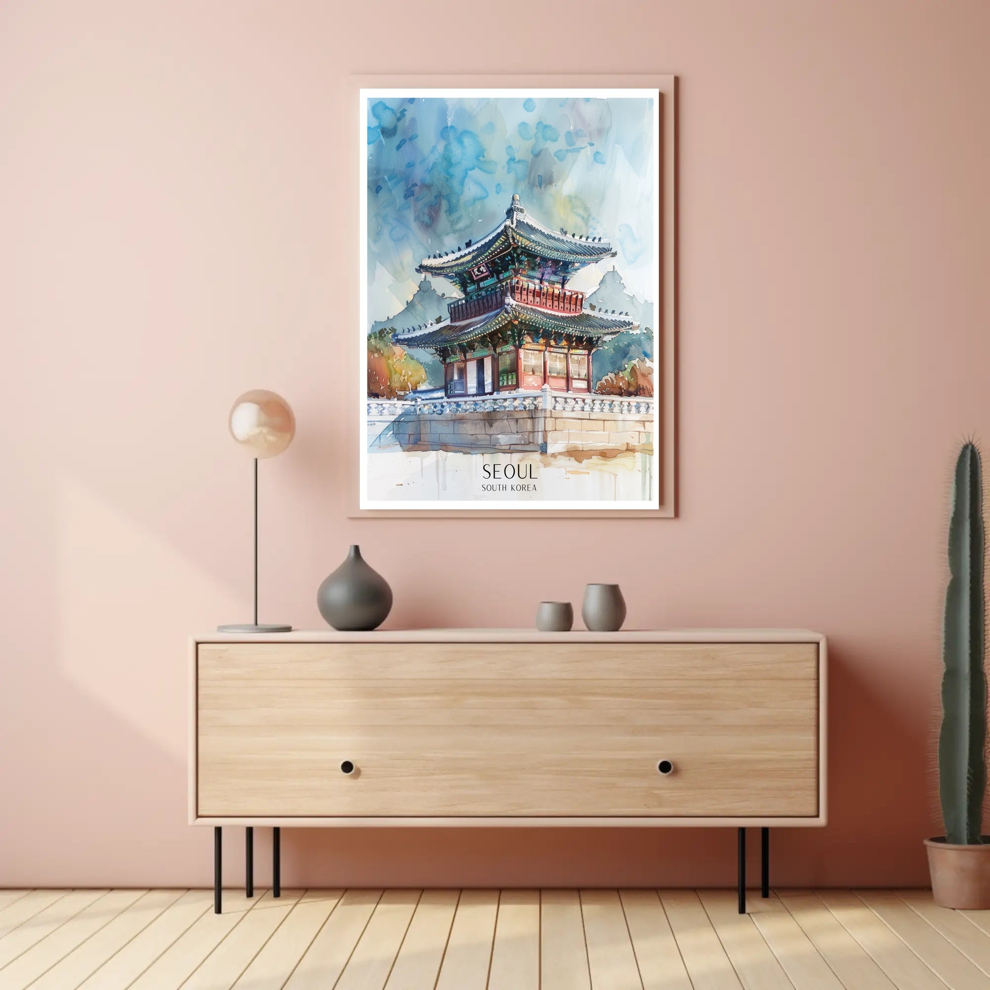 Traditional Korean Architecture Poster PosterGoat