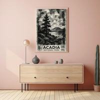 Acadia National Park Vintage Travel Lovers Poster