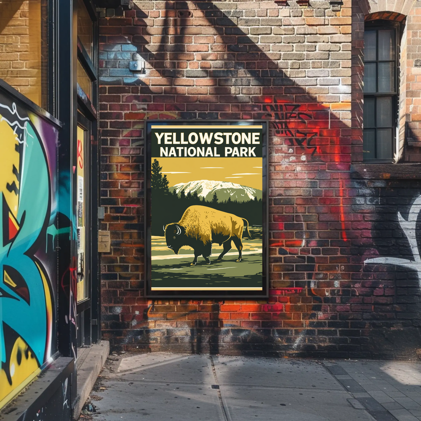 Yellowstone National Park Vintage Style Poster