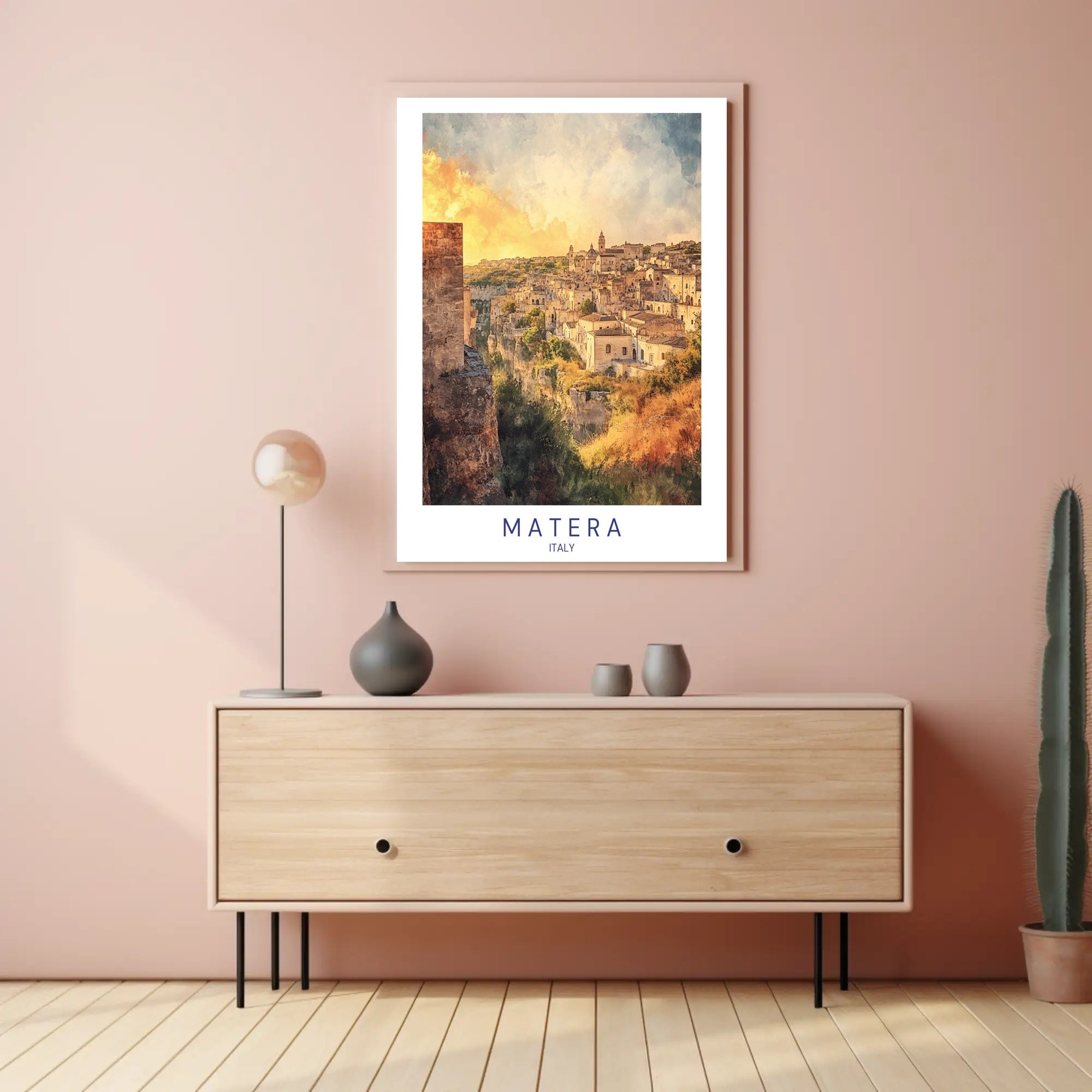 Matera at Sunset Poster PosterGoat