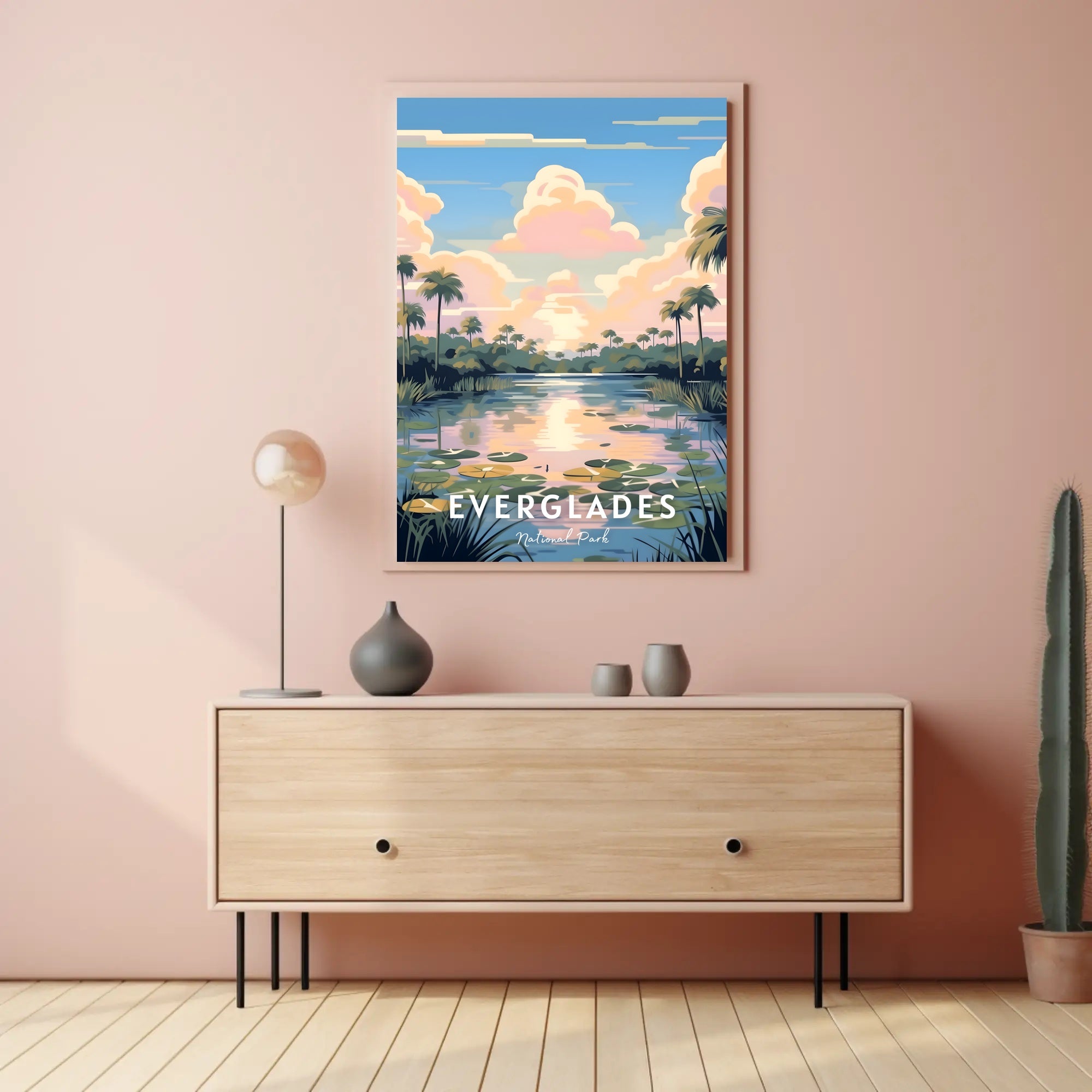 Serene Everglades Sunrise Tranquility National Park Poster