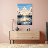 Serene Everglades Sunrise Tranquility National Park Poster