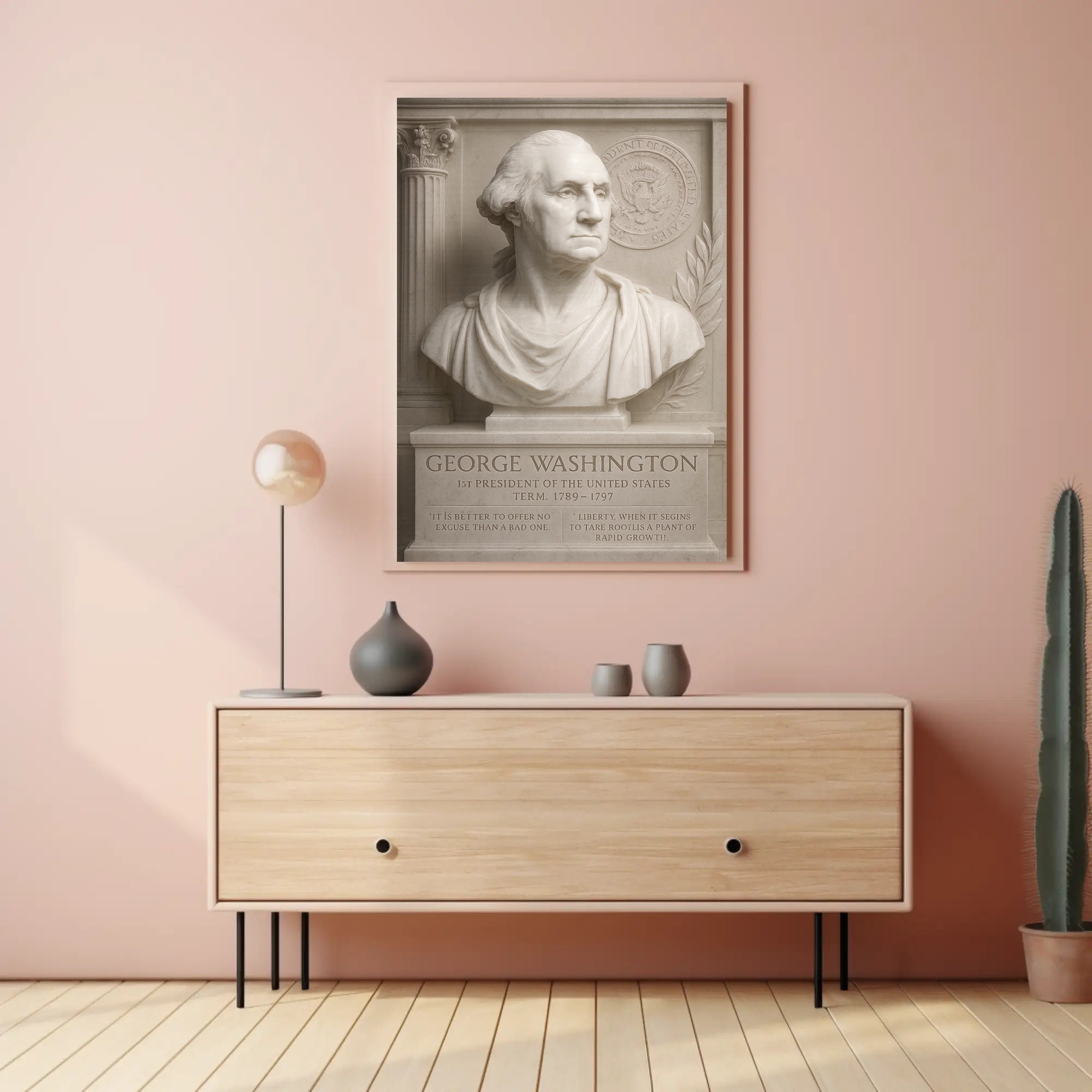 George Washington Bust Classical Historical or Presidential Poster