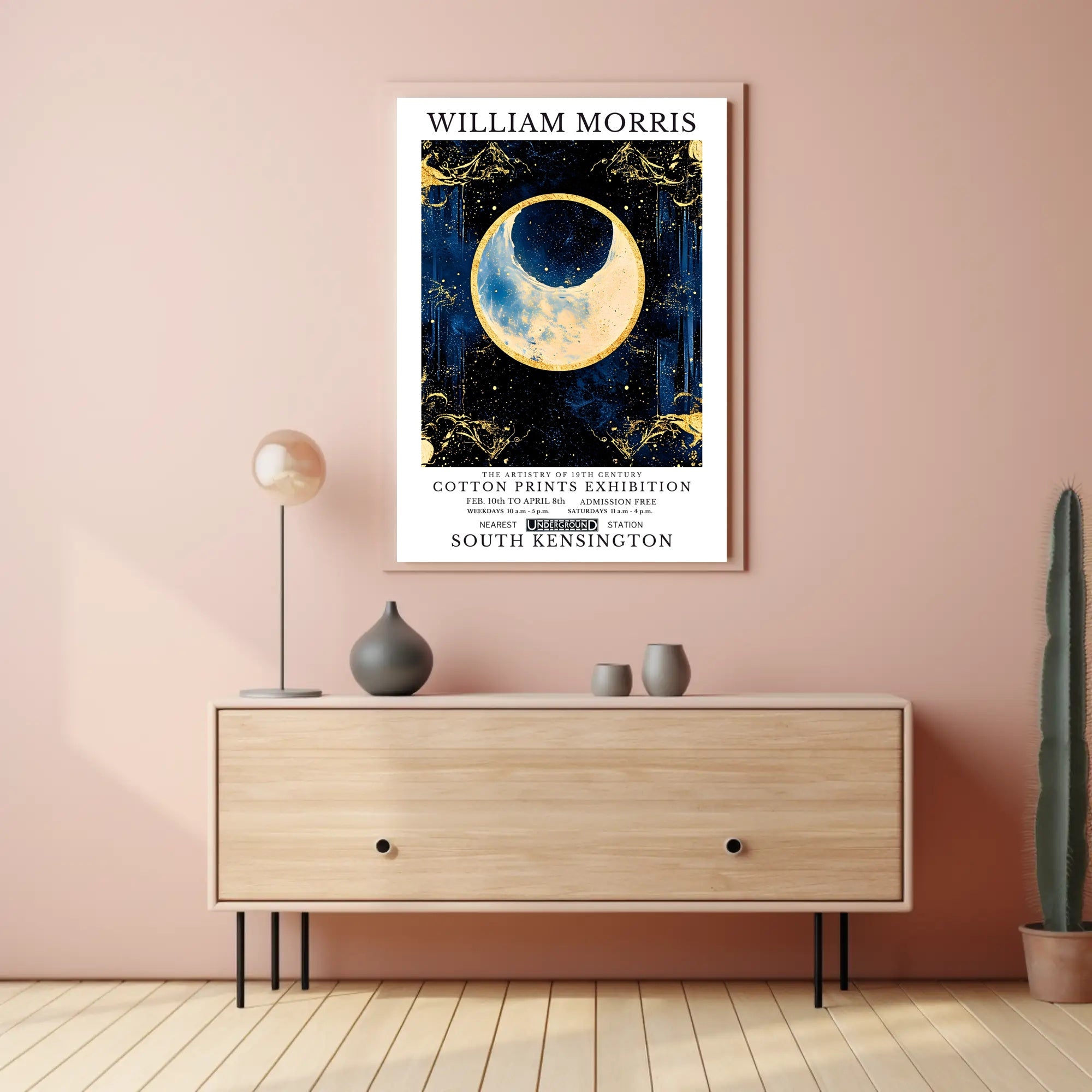 William Morris Cotton Prints Exhibition Poster