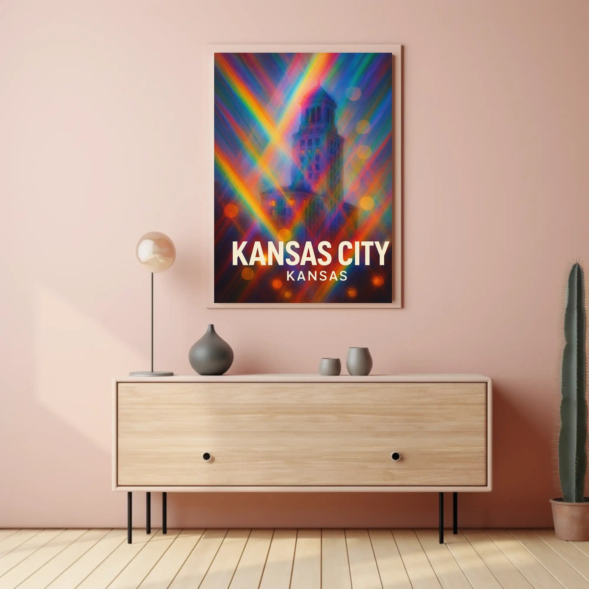 Kansas City Abstract Surrealism Urban Dreamscape Poster